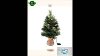 Jingle Jollys Christmas Tree 60CM Mini Tabletop 8 Light Modes Timer Xmas Tree