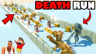 SHINCHAN MONSTER DEATH RUN vs CHOP and HAMID-T in ANIMAL REVOLT BATTLE SIMULATOR