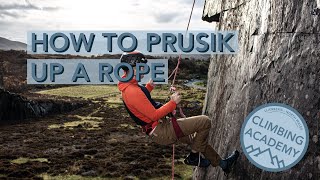 How to prusik up a rope - climbing a rope.