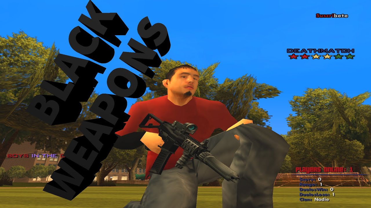 NUEVAS ARMAS NEGRAS para GTA SAN ANDREAS/SAMP/MTA/PC & ANDROID YouTube