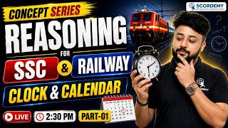 Reasoning Concept Series | CLOCK & CALENDAR (Part-01)- SSC & Railway 2026 | Tamal Sir