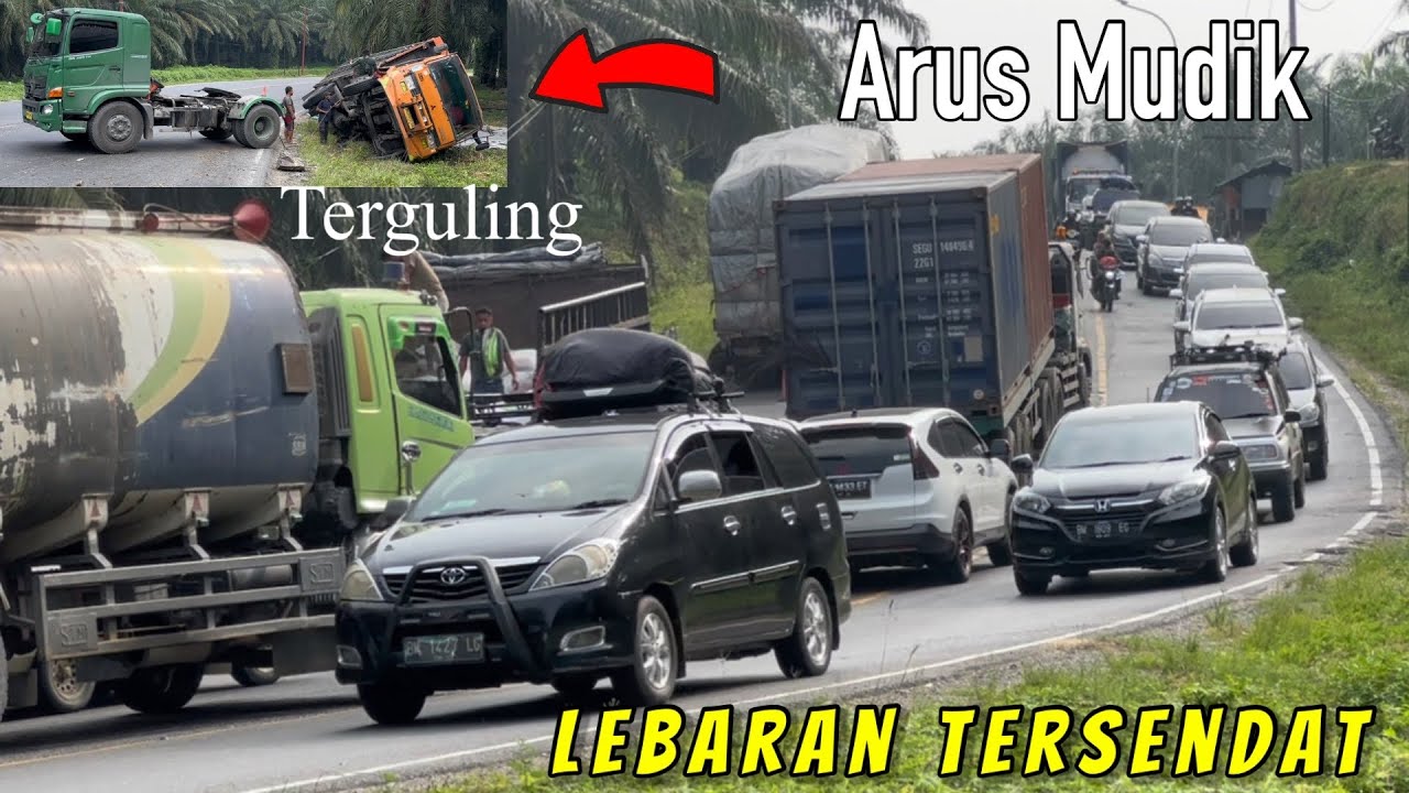 Truk Terguling Di Bukit Kodok Arus Mudik Lebaran Tersendat