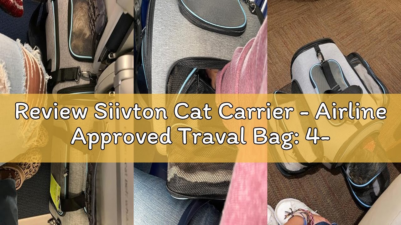 Review Siivton Cat Carrier - Airline Approved Traval Bag: 4-sides Expandable Pet Carrier Bag Rabbit