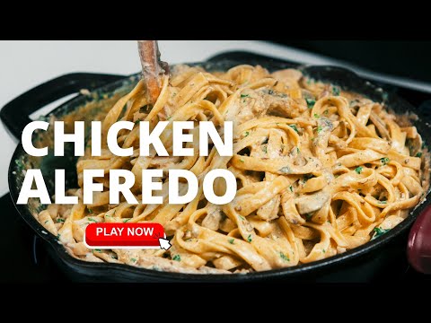 The BEST Chicken Fettuccine Alfredo Recipe. Easy. Delicious. Fast. Cooking video.