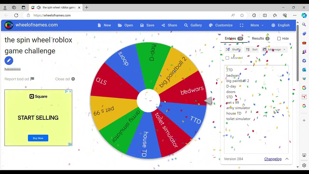 The Spin Wheel Roblox Game Challenge 1 Spinning The Wheel Part YouTube 