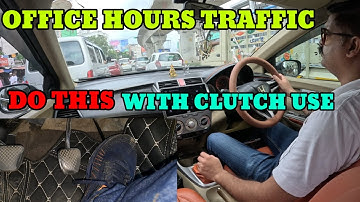 Clutch use in city office hours traffic|Learning to drive in busy traffic|Rahul drive Zone