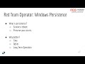 01 Introduction to Windows Persistence