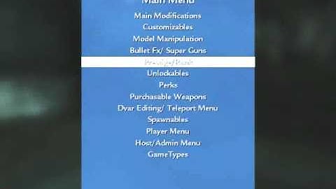 COD World At War Zombie Mod Menu