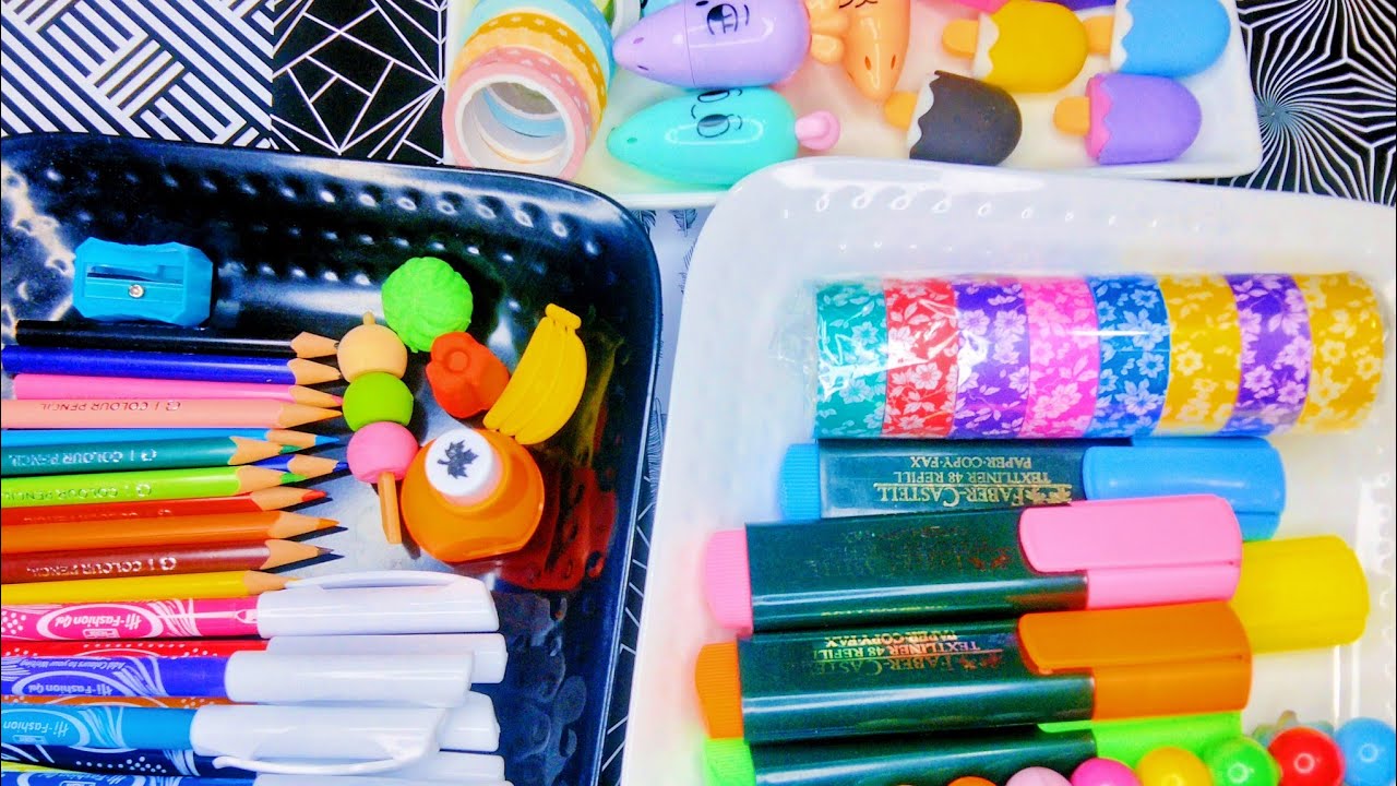 Filling Platter With Stationary items✏️✍️🖊️|