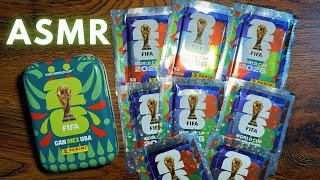 ASMR Opening a SPECIAL World Cup STICKER Tin | Soft Spoken screenshot 4