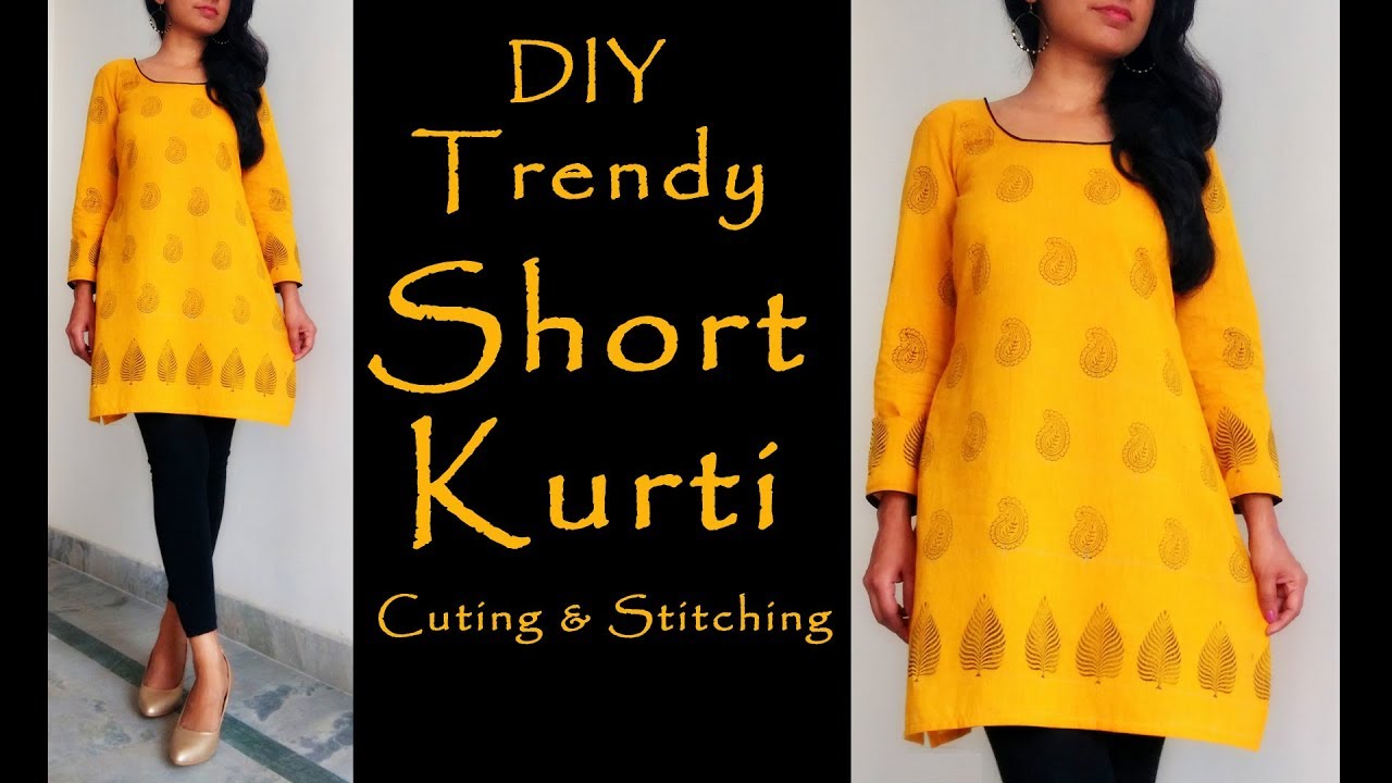 Jacket style kurti cutting and stitching/how to make jacket kurti/making of  kurti attached with koti - YouTube