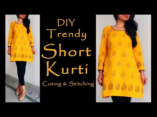 Simple Kurti Cutting (Drafting) -Simple Kameez / Suit / Chudithar top  Cutting on Paper - YouTube