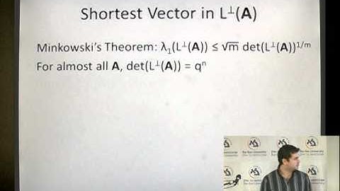 Winter School on Cryptography: Basic Cryptanalysis - Vadim Lyubashevsky
