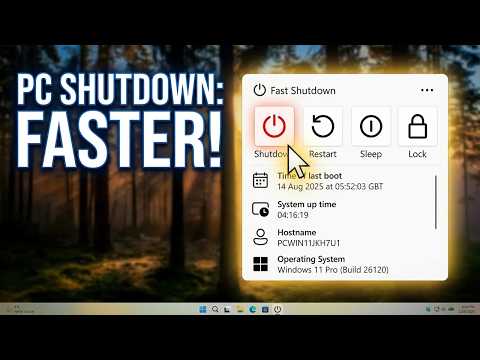 Fast Shutdown Windows 11 | Save Time With This Widget | Full App & Widget Tour!