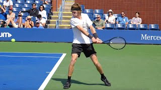 Andrey Rublev Backhand Slow Motion - ATP Tennis Two Handed Backhand Technique