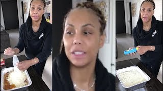 Tamar Braxton showing people how to cook with no makeup on (2018)