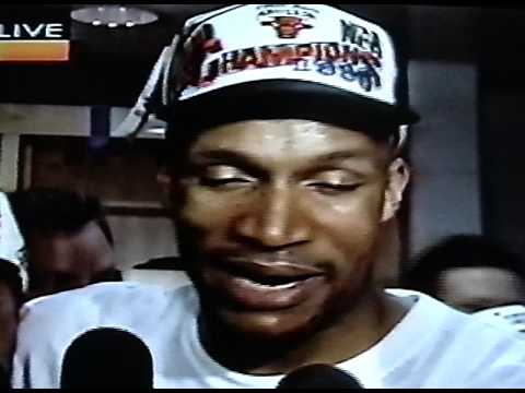 Drunk Ron Harper Celebrates Bulls 4th Title