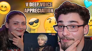 Me and my sister watch Taehyung's deep voice appreciation (Reaction)