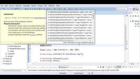 JavaFX Event Handling