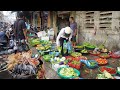 Cambodian Evening Street Market - Fresh Seafood, Fresh Vegetable, Pork &amp; More Food In Market