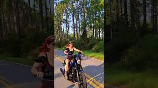 Riding in my Harley shorts subscribe harley trending like motorcycle harleydavidson redhead