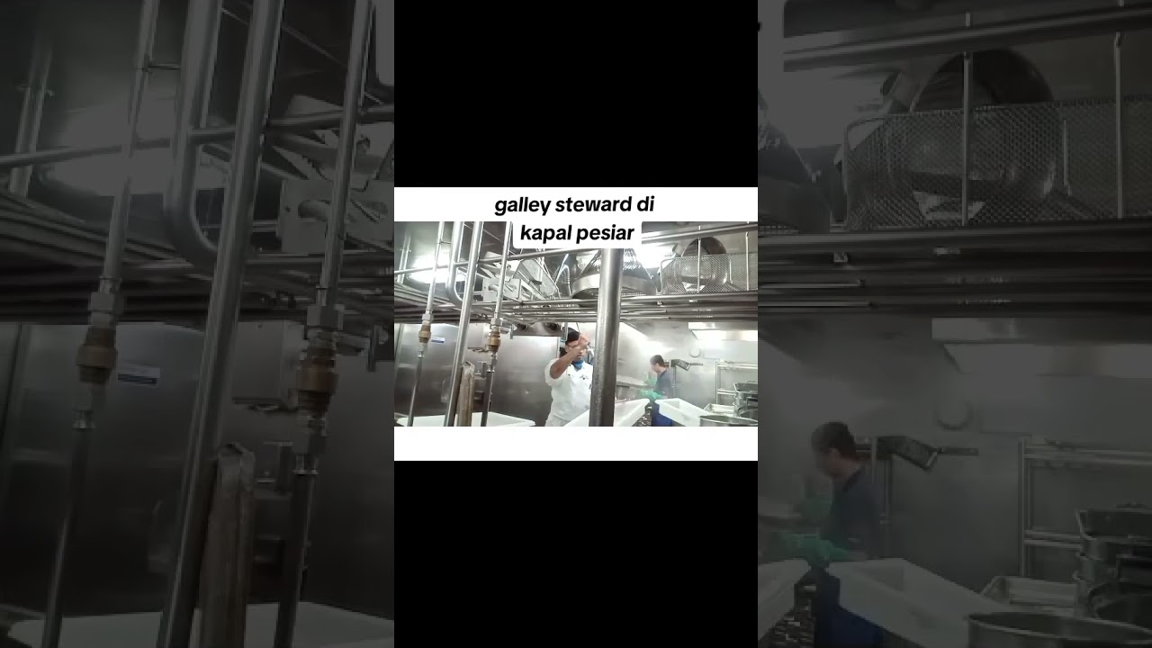 Galley Steward on a Potwash of a Cruise Ship