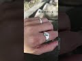 \ユニセックスでクールなスクエア型ジルコニア/ホワイトジルコニア&ブラックジルコニア ペアリング