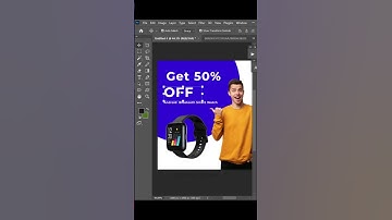 How to Create Ad Banner Design in Adobe Photoshop CC 8X Speed  #shorts