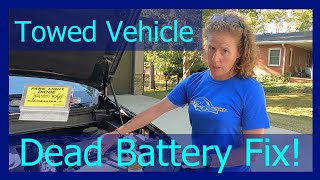 DEAD TOWED VEHICLE BATTERY! Install of Charge Line on Towed Vehicle and Backfeeding Fix