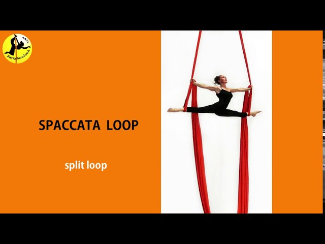 Tessuto aereo, spaccata loop - Aerial silk, split loop 