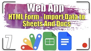 Multi-page Web App | HTML Form - Import data to Sheets and Docs 07