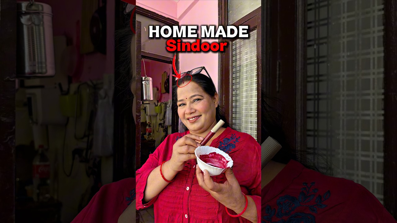 Home made sindoor❤️😱 || #shorts #familyvlog #sindoor