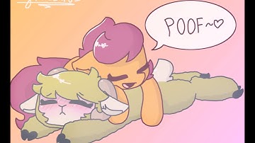 Cuddle [Speedpaint] Synthia and Scootaloo (+13)