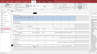 ACCESS Video: Designing and Enhancing the Tour Summary Report in Design View
