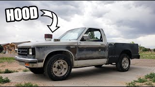 LS Swapped S-10 Burnout Project Truck Gets a Hood! Had to Modify it for the Zoomies!
