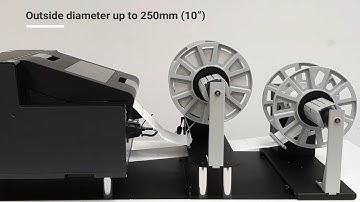 Label Unwinder/Rewinder For An Epson C6500P Color Inkjet Label Printer