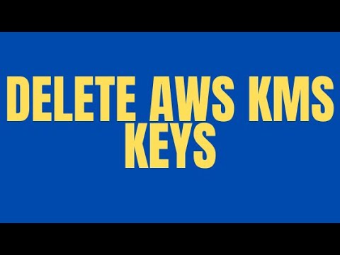 Vidéo: Comment supprimer un AWS KMS ?