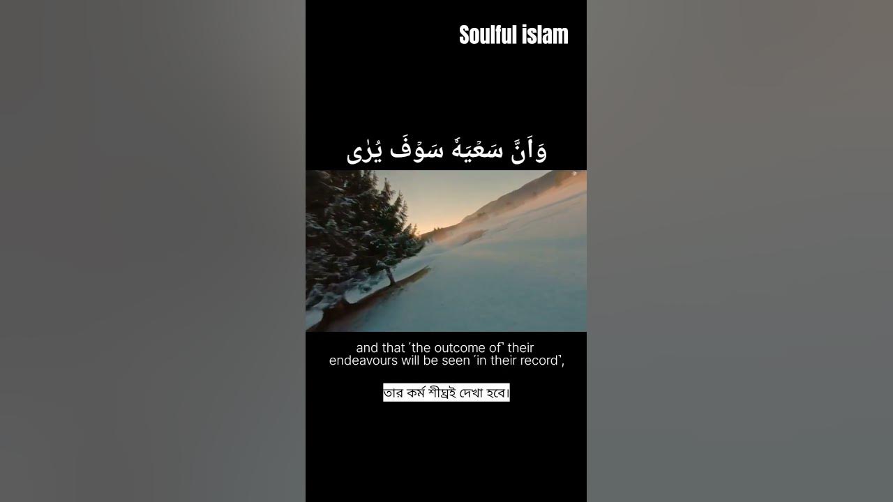 Surah An-Najm verse 38 to 41 beautiful recitation by soulful Islam