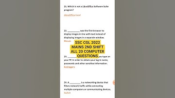 ssc cgl 2022 tier 2( 3 march) shift 2 computer questions#ssccgl#shorts #computershorts #ssccglshorts