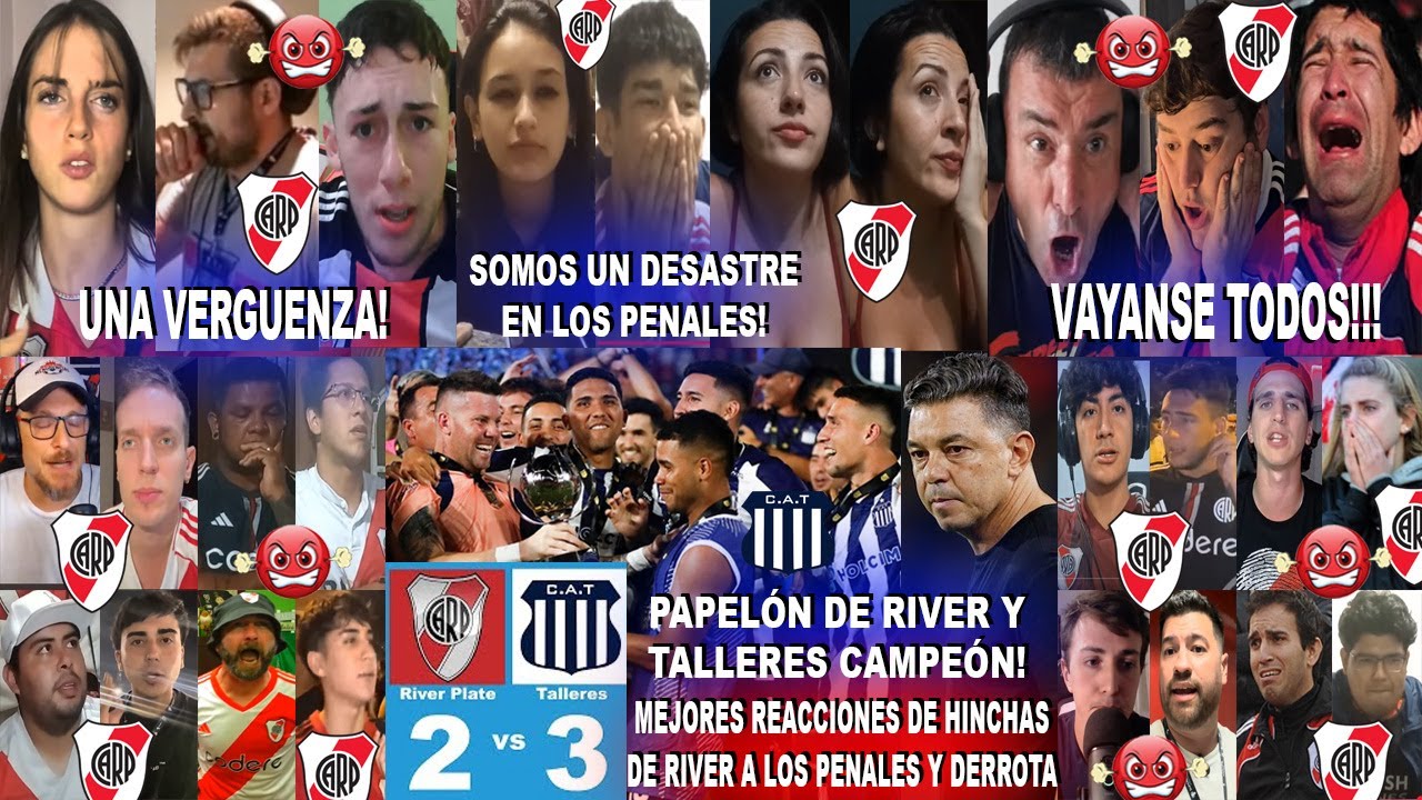 MEJORES REACCIONES DE HINCHAS DE RIVER AL RIVER 2-3 TALLERES EN PENALES -PAPELÓN Y LA T SUPERCAMPEÓN