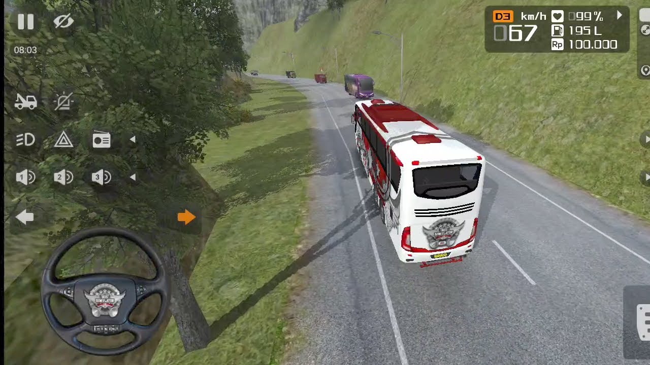 Indian driver drived bus in valley Bus Simulator Indonesia full video 
