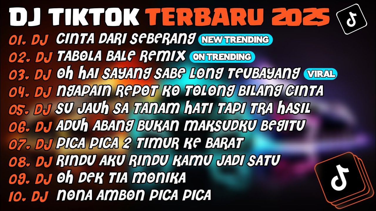 DJ TIKTOK TERBARU 2025🎵DJ CINTA DARI SEBERANG🎵DJ TABOLA BALE REMIX🎵 FULL ALBUM