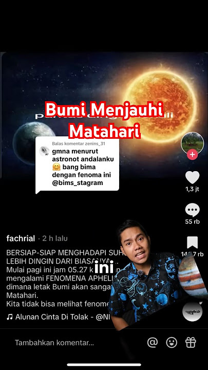 Bumi Menjauhi Matahari | Aphelion Part 1 #aphelion #fenomenaalam