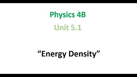 Energy Density