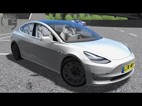 Видео: Tesla Model 3 | Casual Driving in rain | City Car Driving