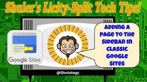 How to add a Page to Your Sidebar in Classic Google Sites