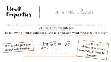 1.2  Evaluating Limits Analytically VIDEO