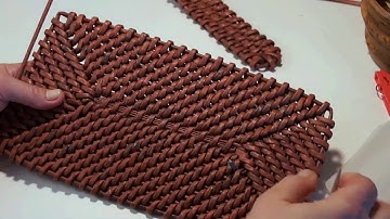 How to weave a rectangular bottom in root weaving
