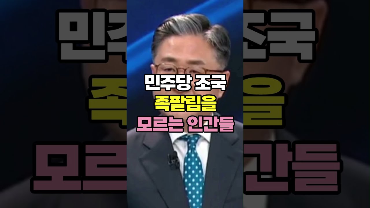 쪽팔림을 모르는 찌질이 민주당, 조로남불 조국