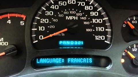 Silverado language scrolling odometer problem